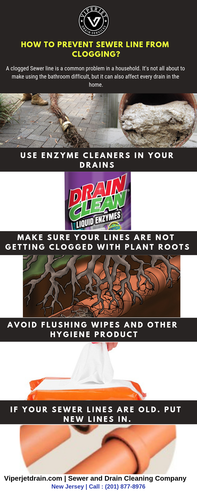 How to prevent sewer line from clogging?